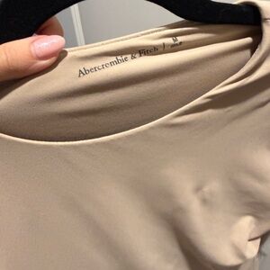 Abercrombie & Fitch Women's Beige Soft Matte Tee